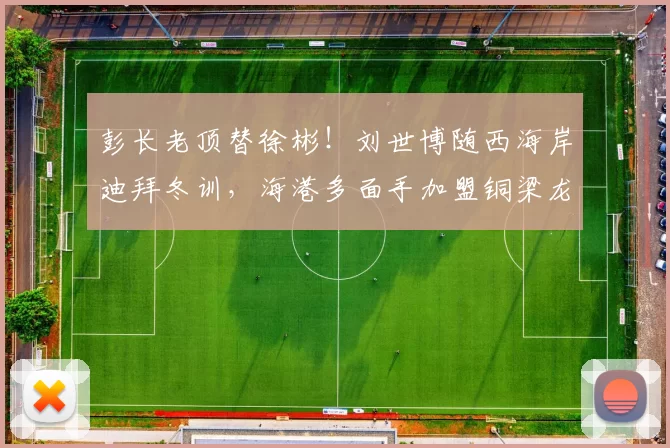 彭长老顶替徐彬!刘世博随西海岸迪拜冬训,海港多面手加盟铜梁龙